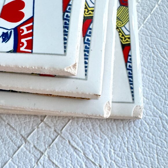 Set 8 Ceramic Tiles Coasters Playing Cards Ace of Spade Hearth Club Diamond READ - Picture 7 of 9